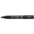POSCA PAINT MARKER PC1M UNIBALL EXTRA FINE BULLET TIP NO 24 07MM BLACK