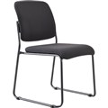 CHAIR BURO MARIO VISITOR BLACK FRAME STACKABLE LINKABLE JETT FABRIC BLACK