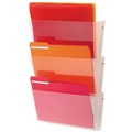 DEFLECTO WALL POCKET 63601 UNBREAKABLE 3 POCKET LANDSCAPE A4 CLEAR 3PK