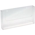BROCHURE HOLDER DEFLECTO 39623 WALL MOUNT A3 LANDSCAPE 445MM X 250MM X 45MM CLEAR