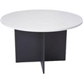 TABLE OXLEY ROUND MEETING 900MM DIAMETER WHITEIRONSTONE