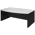 OXLEY BOW FRONT DESK 1800MM X 1050MM X 730MM WHITE  IRONSTONE