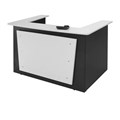 OXLEY REST18 RECEPTION COUNTER 25MM TOPSIDE WHITEIRONSTONE