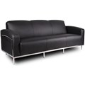 LOUNGE CHAIR YS DESIGN YS903 SIENNA THREE SEATER SOFA CHROME FRAME PU COVER BLACK