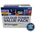 BROTHER TN251BK TN251 251 AND TN255 TN255 255 COLOUR LASER TONER CARTRIDGES 4PK BLACK CYAN MAGENTA YELLOW