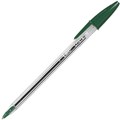 BALLPOINT PEN BIC 10231 CRISTAL MEDIUM 10MM GREEN EACH1 PACK12