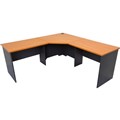 RAPID WORKER COMPLETE CORNER WORKSTATION 1800 X 1500 X 600MM CHERRYIRONSTONE