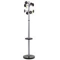 COAT RACK STAND ALBA  3 SILVER  BLACK