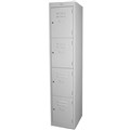 STEELCO PERSONNEL LOCKER 4 DOOR 380MM SILVER GREY