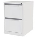 MERCURY METAL FILING CABINET 2 DRAWER WHITE SATIN