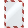 DURABLE MAGNETIC FRAME SECURITY A4 RED  WHITE 5PK