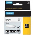 LABELLING TAPE DYMO 18443 RHINO INDUSTRIAL LABEL TAPE VINYL 9MM BLACK ON WHITE