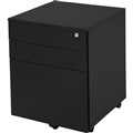 PEDESTAL DRAWER MOBILE GO STEEL 3 DRAWERS METAL BLACK SATIN