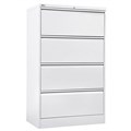 GO LATERAL FILING CABINET 4 DRAWER 1321 X 900 X 473MM WHITE CHINA
