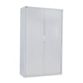 CUPBOARD CABINET GO TAMBOUR DOOR 1981 X 900 X 473 WITH 5 SHELVES WHITE