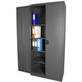 CUPBOARD CABINET STATIONERY STEELCO 3 SHELVES 1830 X 914 X 463MM GRAPHITE RIPPLE