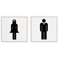 APLI MALEFEMALE SYMBOLS 900423 SELF ADHESIVE SIGN BLACK AND WHITE TWIN PACK