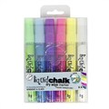 CHALK MARKER TEXTA LIQUID DRY WIPE BULLET NIB 45MM ASSORTED COLOURS WALLET 6PK