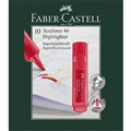 HIGHLIGHTER FABER CASTELL TEXTLINER ICE CHISEL RED EACH1 PACK10