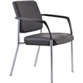 BURO LINDIS VISITOR CHAIR 4LEG BASE UPHOLSTERED BACK ARMS DILLON PU BLACK