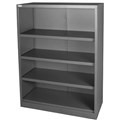 BOOKCASE SHELVING STEELCO OPEN 3 SHELF 1200 X 900 X 400MM GRAPHITE RIPPLE