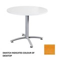 ROUND MEETING TABLE 900MM SILVER STAR BASE BEECH TOP