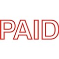 STAMP SELF INKING PRE INKED OFFICE STAMP  PAID  RED INK