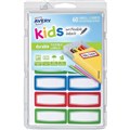AVERY 41441 KIDS WRITEABLE LABELS RECTANGULAR ASSORTED 60PK