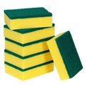 SPONGE WITH SCOURER 100MM X 70MM 6PK