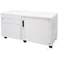 CREDENZA CUPBOARD CABINET MOBILE RAPIDLINE CADDY 1050MM X 460MM X 570MM RIGHT HAND WHITE