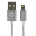 CABLE CHARGING MOKI LIGHTNING SYNCHARGE BRAIDED CABLE 900MM SILVER