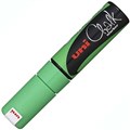 CHALK MARKER LIQUID PWE8K UNIBALL CHISEL NIB 8MM FLUORO GREEN