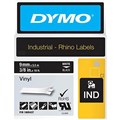 DYMO RHINO 1805437 PERMANENT VINYL LABEL 9MM X 55M BLACK ON WHITE