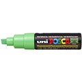 POSCA PAINT MARKER PC8K UNIBALL BROAD CHISEL TIP NO F6 8MM FLUORO FLUORESCENT GREEN