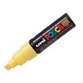 POSCA PAINT MARKER PC8K UNIBALL BROAD CHISEL TIP  NO 2 8MM YELLOW