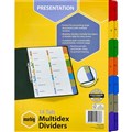 DIVIDER MULTIDEX MARBIG MANILLA 14TAB A4 WHITE 10PK