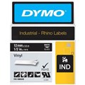 LABELLING TAPE DYMO 1805435 RHINO INDUSTRIAL LABEL TAPE VINYL 12MM WHITE ON BLACK