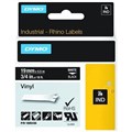 LABELLING TAPE DYMO 1805436 RHINO INDUSTRIAL LABEL TAPE VINYL 19MM WHITE ON BLACK