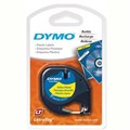 LABELLING TAPE DYMO 91332 91202 LETRATAG PLASTIC LABEL TAPE 12MM X 4M BLACK ON YELLOW