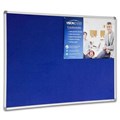 VISIONCHART CORPORATE FELT PINBOARD ALUMINIUM FRAME 1200MM X 1200MM ROYAL BLUE