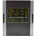 CLOCK DIGITAL 215MM DESK  WALL CLOCK SILVER