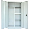 CUPBOARD CABINET WARDROBE GO SWING DOOR SILVER GREY