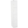 GO STEEL LOCKER 4 DOOR 385 X 455 X 1830MM SILVER GREY