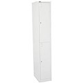 LOCKER GO STEEL TWO DOOR 305 X 455 X 1830MM WHITE