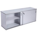 RAPID VIBE CREDENZA LOCKABLE 1800 X 450 X 730MM GREY