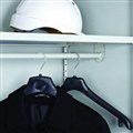 SHELF SHELVING GO CUPBOARD WITH COAT RAIL SILVER GREY
