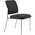 CHAIR BURO LINDIS VISITOR 4LEG BASE UPHOLSTERED BACK JETT FABRIC BLACK