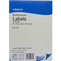 INITIATIVE MULTIPURPOSE LABELS 21UP 635 X 381MM 100PK