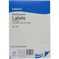INITIATIVE MULTIPURPOSE LABELS 24UP 64 X 338MM 100PK