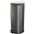 COMPASS STAINLESS STEEL ROUND PEDAL BIN 30L